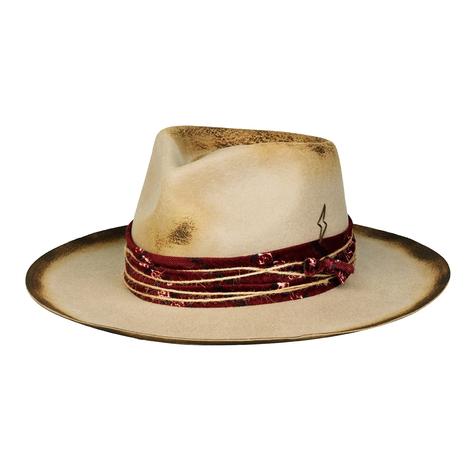 Horizon - Handcrafted Burned Distressed Fedora Hat