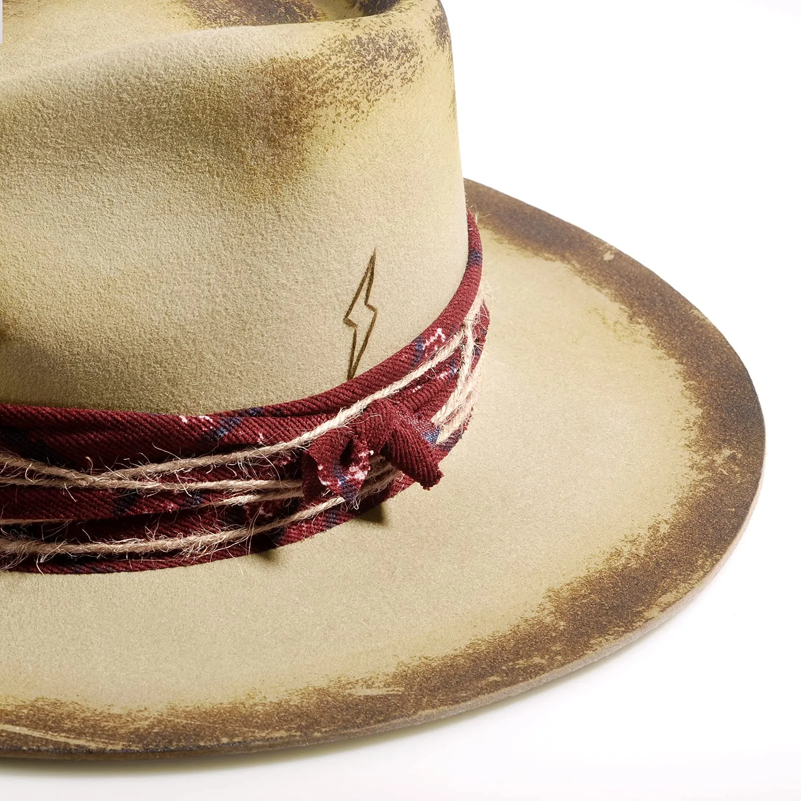 Horizon - Handcrafted Burned Distressed Fedora Hat