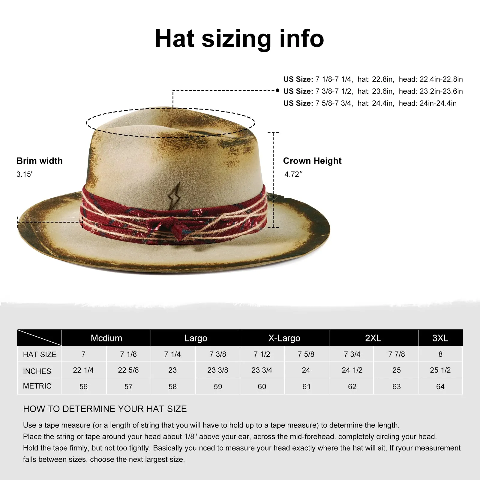 Horizon - Handcrafted Burned Distressed Fedora Hat