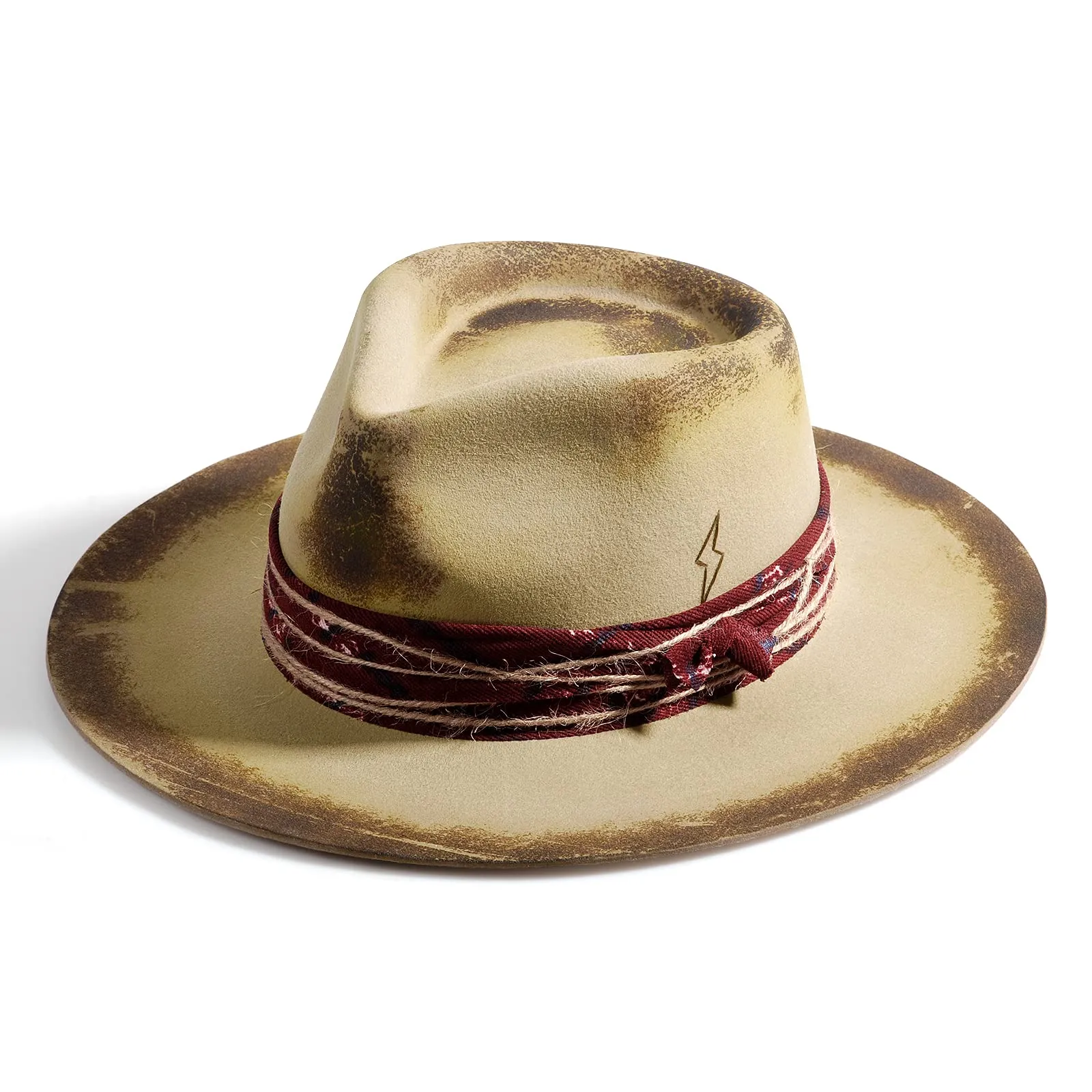 Horizon - Handcrafted Burned Distressed Fedora Hat