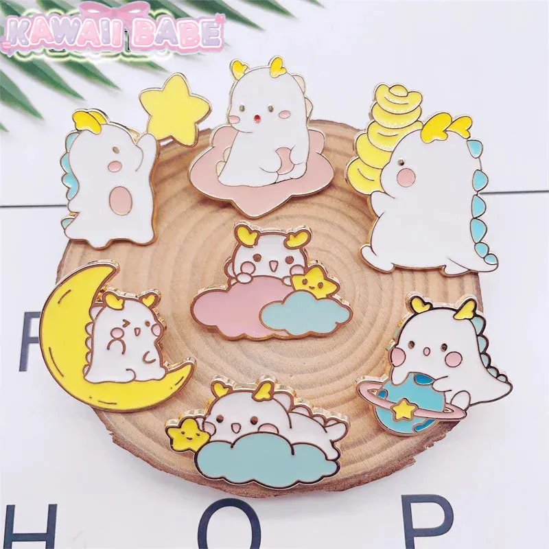 Kawaii Dragon Enamel Pins