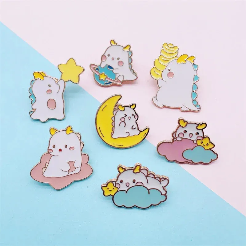 Kawaii Dragon Enamel Pins