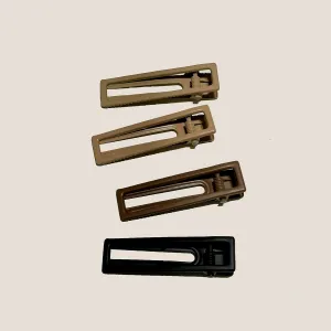 Large Brown Ombre Rectangle Clip Set