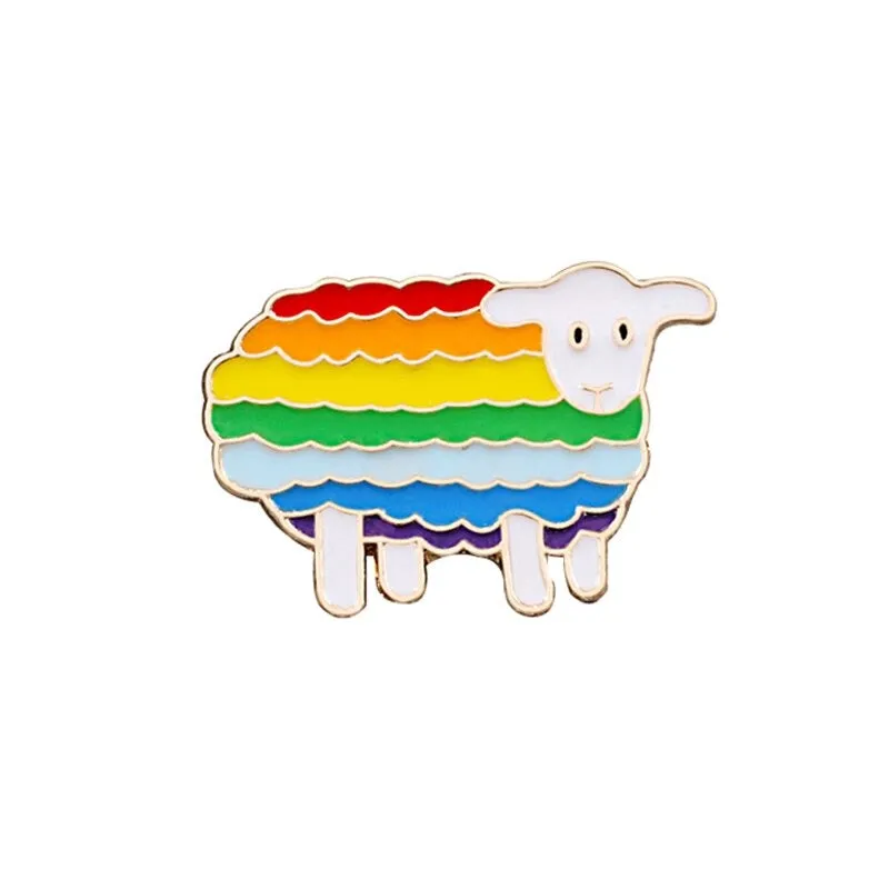 LGBT Rainbow Heart, Peace, and Love Enamel Brooch Pins Collection