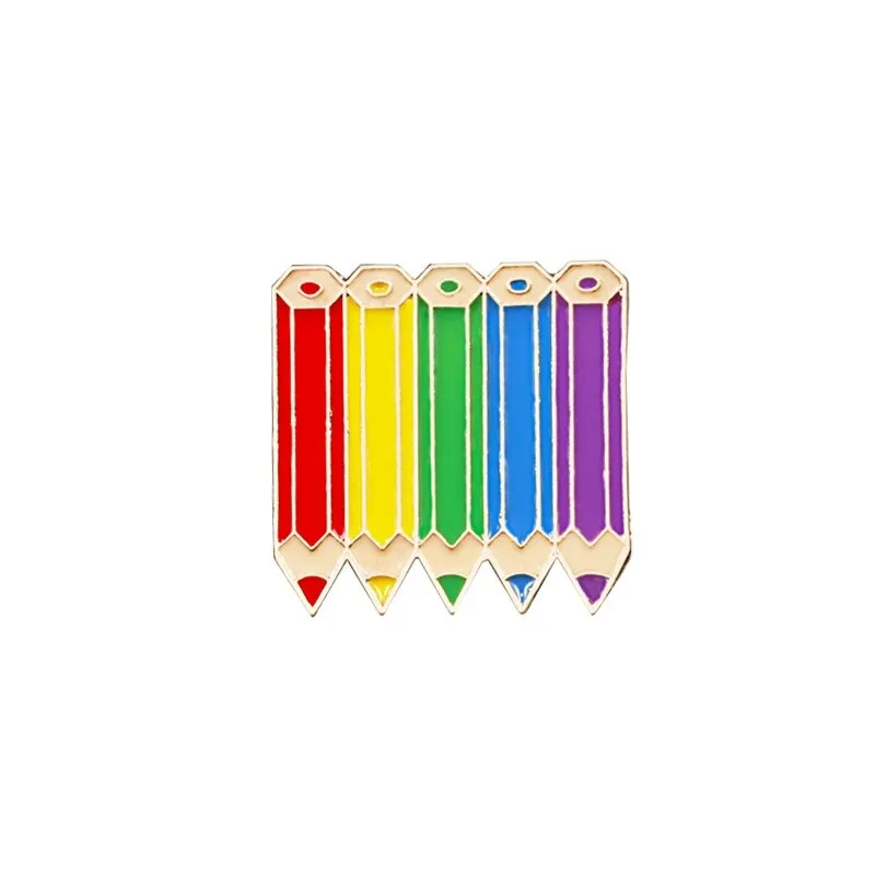 LGBT Rainbow Heart, Peace, and Love Enamel Brooch Pins Collection