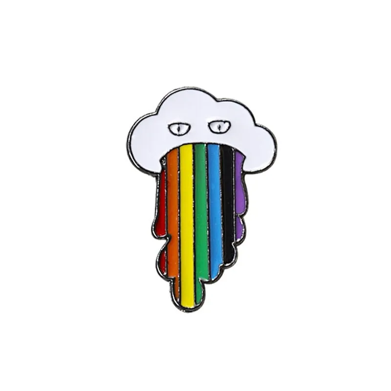 LGBT Rainbow Heart, Peace, and Love Enamel Brooch Pins Collection