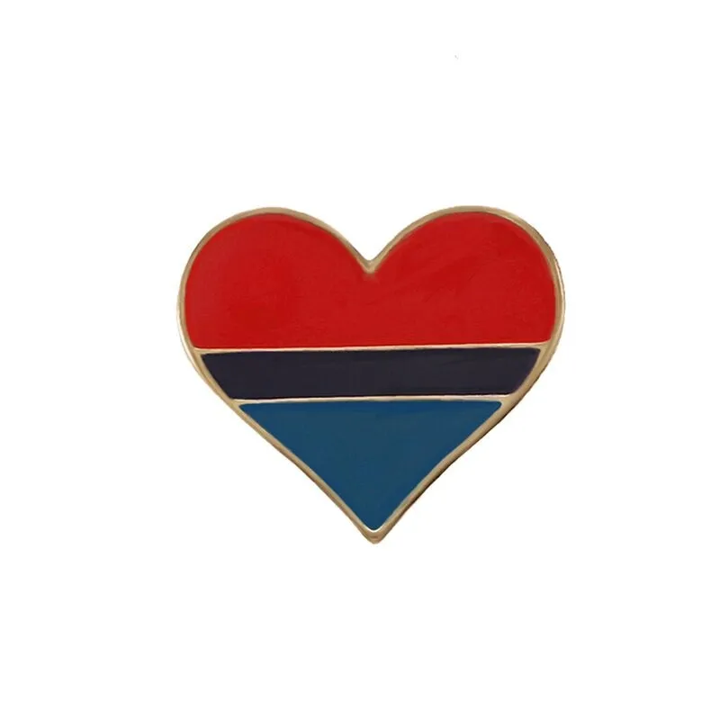 LGBT Rainbow Heart, Peace, and Love Enamel Brooch Pins Collection