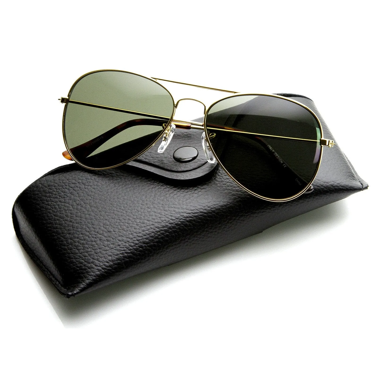 Limited Edition Classic Metal Tear Drop Aviator Sunglasses   Case 1041