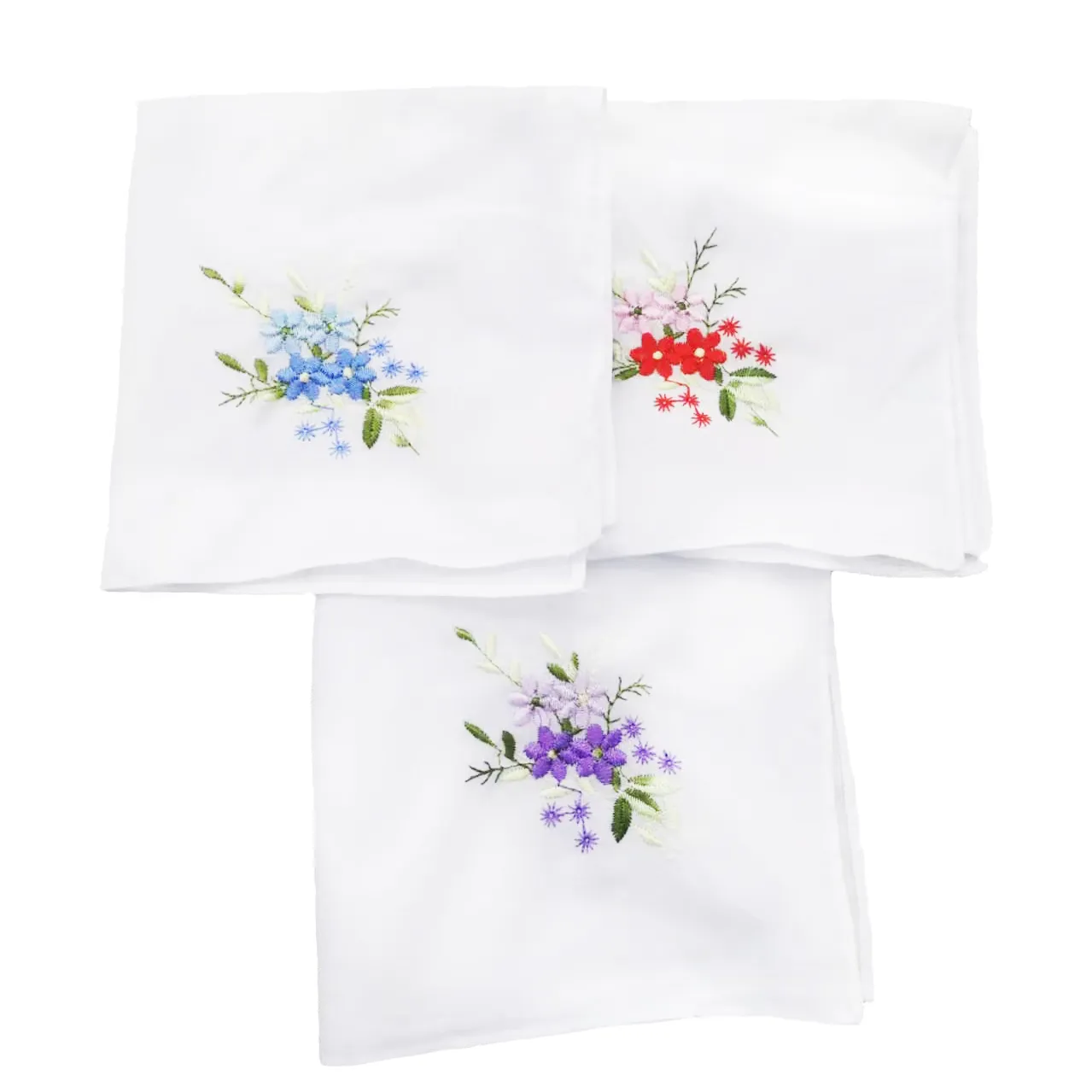 Linens and More Women's 3 Handkerchiefs Bouquet