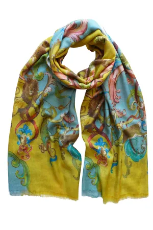 Magic Kingdom Gold Wool Silk Scarf