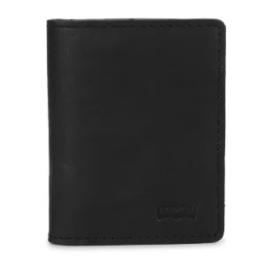 Men's Black Brand Logo Mechanical Card Wallet