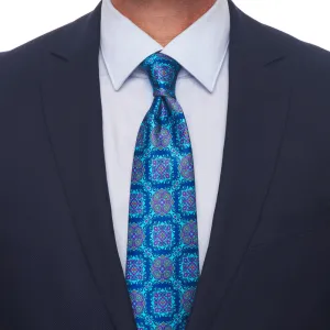 Michelangelo Masterpiece Blue Duchesse Silk Tie