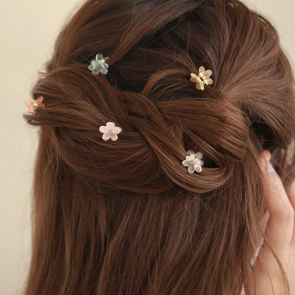 Mini Flower Hair Clip Pack