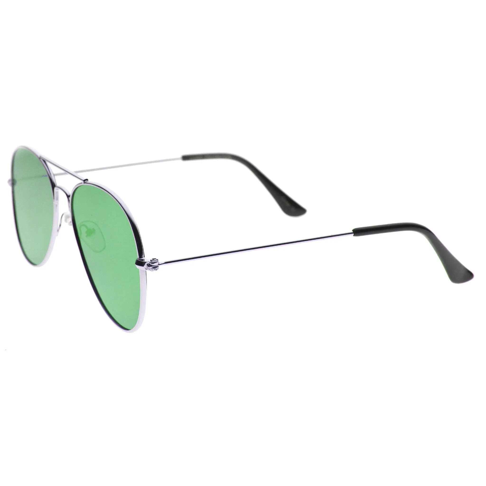 Modern Flat Lens Wire Metal Aviator Sunglasses A174