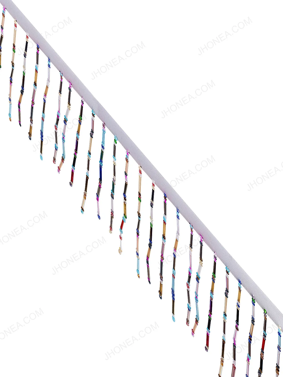 Multicolor Beaded Long Tassel Lace for Ladies