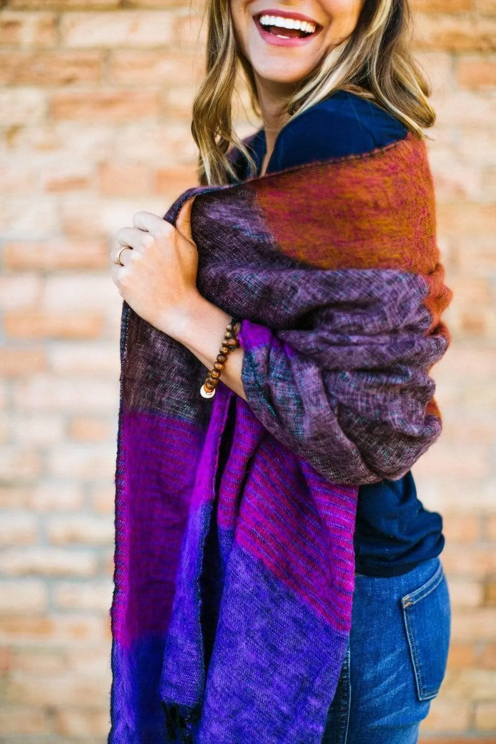 Multicolor Himalayan Wool Scarf