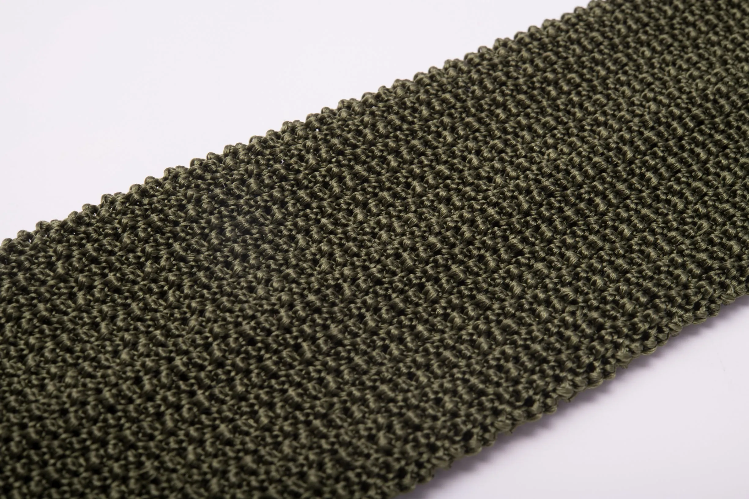 Olive Green Silk Knit Tie