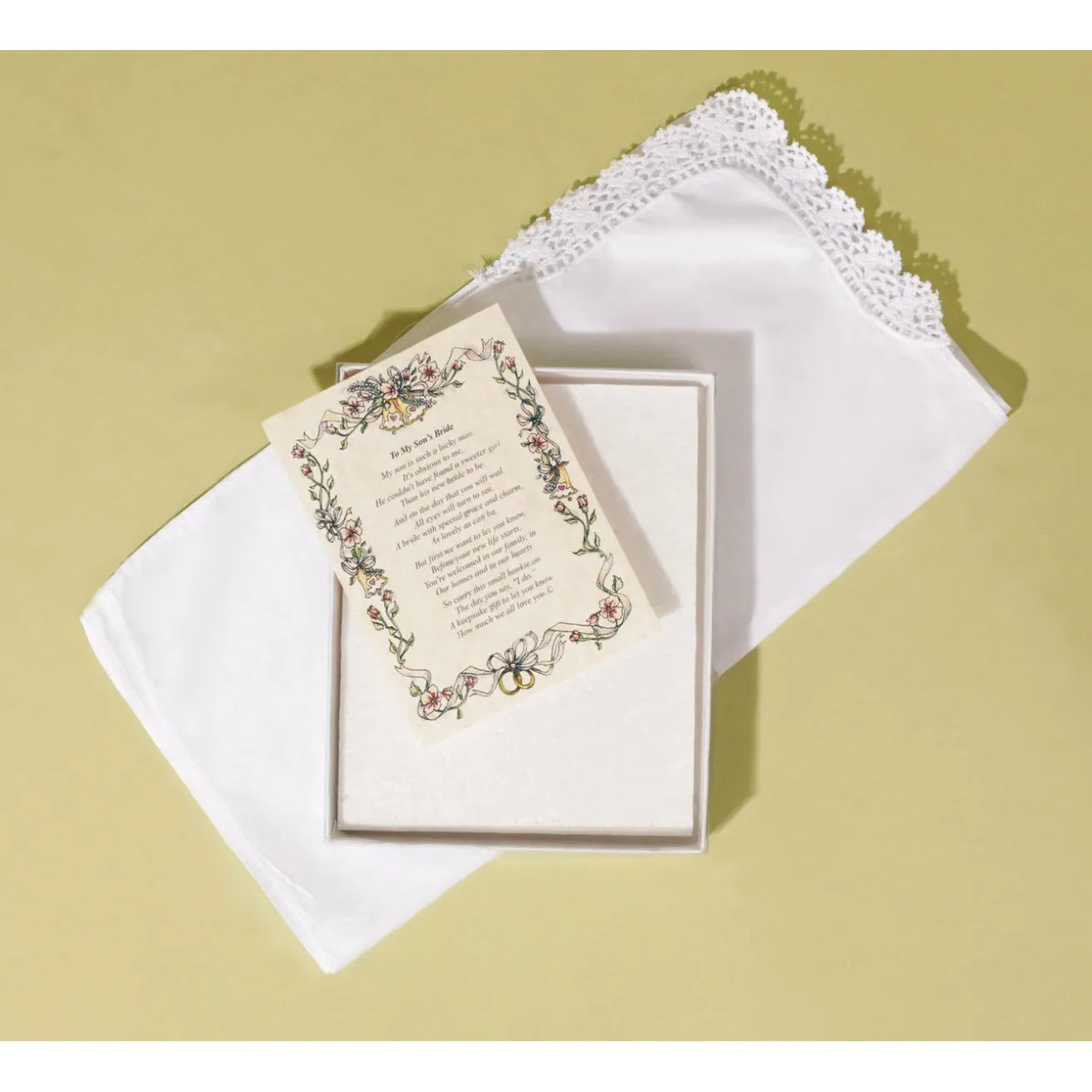 Personalized For Groom's Stepmother or Someone Dear Wedding Handkerchief