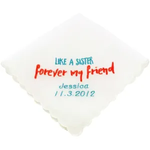 Personalized Like A Sister Wedding Handkerchief