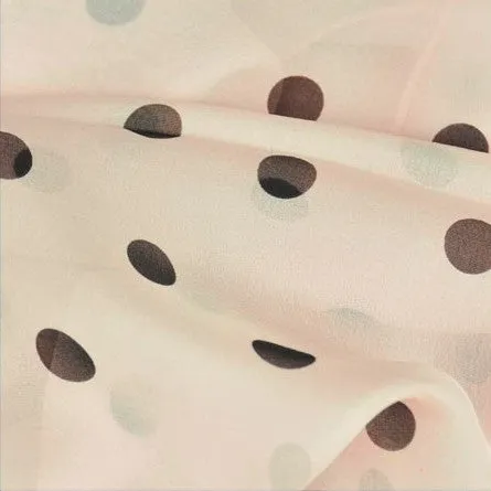 PINK POLKA DOT SCARF - 67x26"