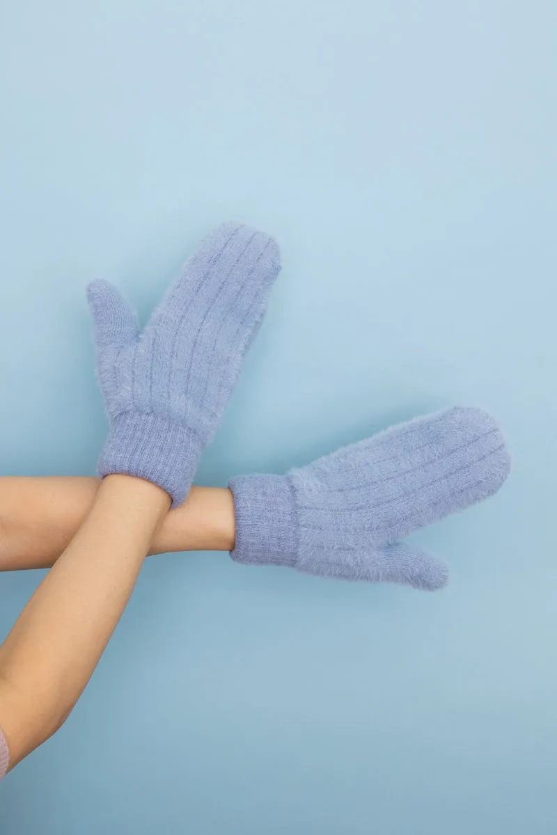 Plush Pastel Fuzzy Winter Mittens 🧤