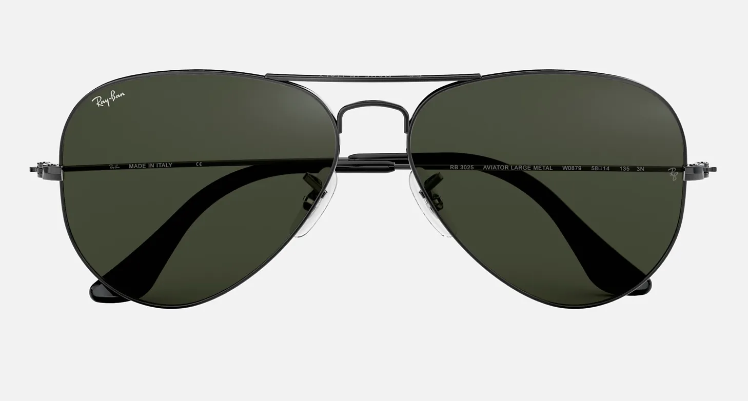 Ray Ban Aviator Classic Rb3025 Gunmetal Green G-15 Polarised Sunglasses