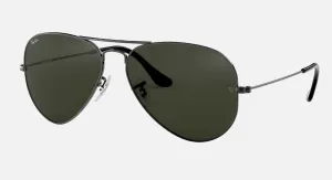 Ray Ban Aviator Classic Rb3025 Gunmetal Green G-15 Polarised Sunglasses