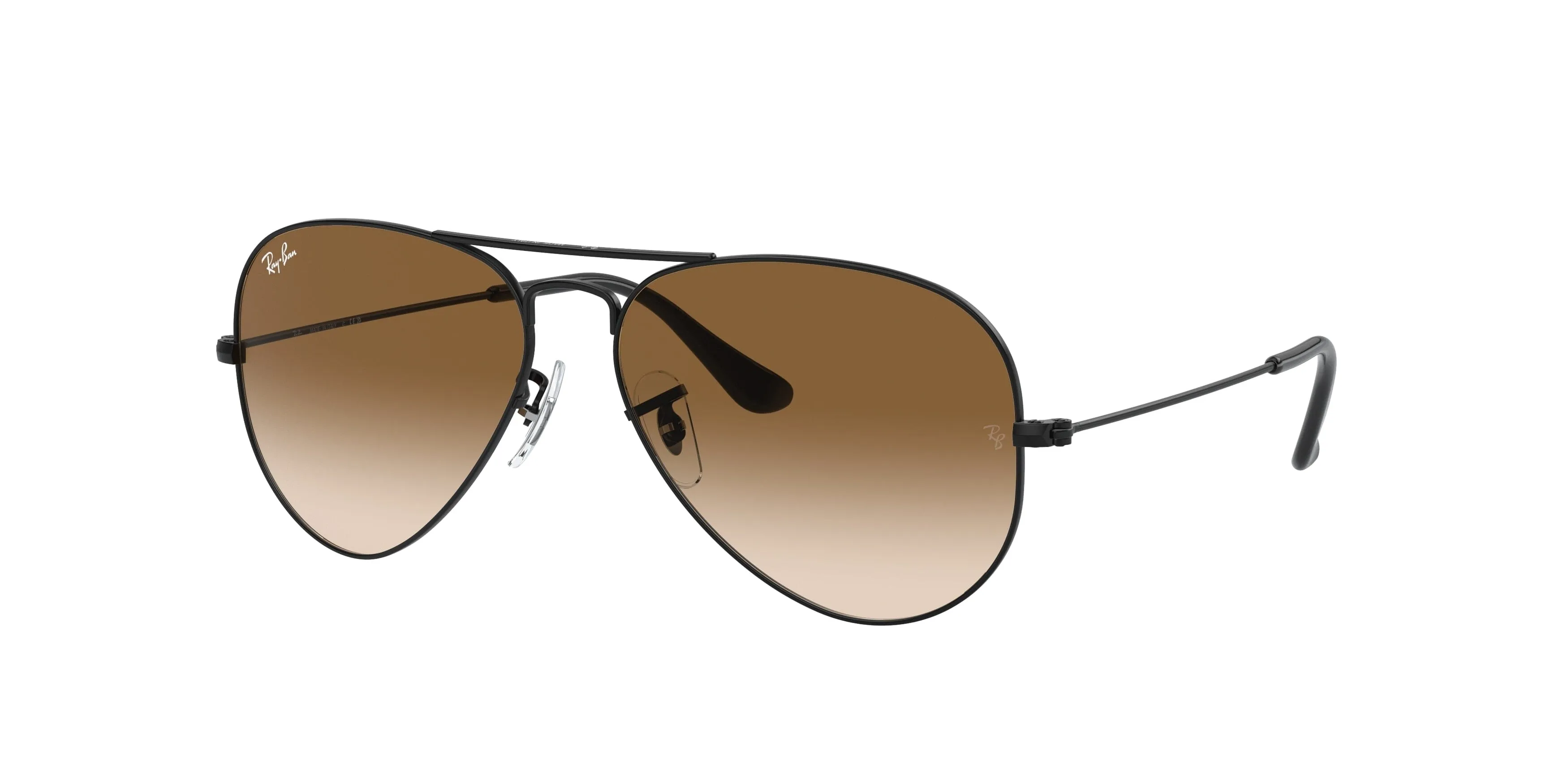 RAY-BAN Aviator Large Black - Brown Gradient Sunglasses