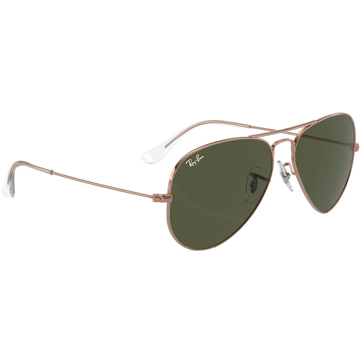 Ray-Ban Aviator Rose Gold Sunglasses - Polished Rose Gold/Green