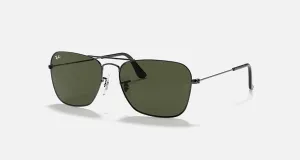 Ray Ban Caravan Sunglass- Gunmetal Green