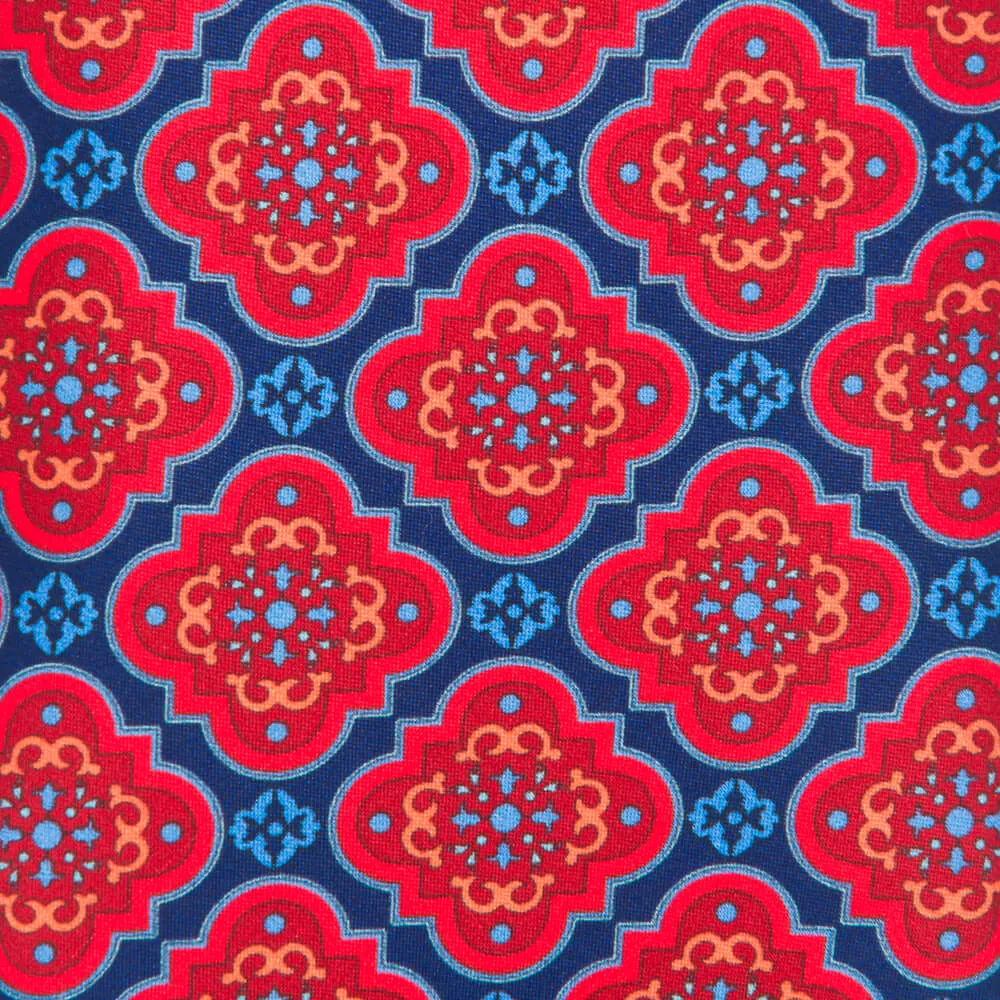 Red and Blue The Duke of Normandy Duchesse Silk Tie