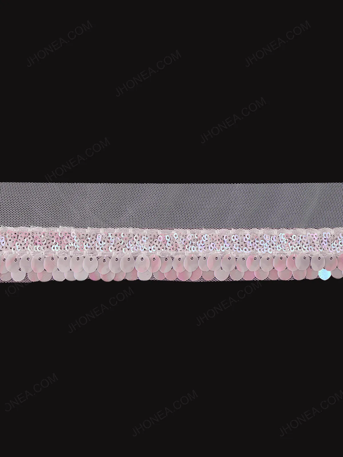 Shining Iridescent Reflective Sequins Lace