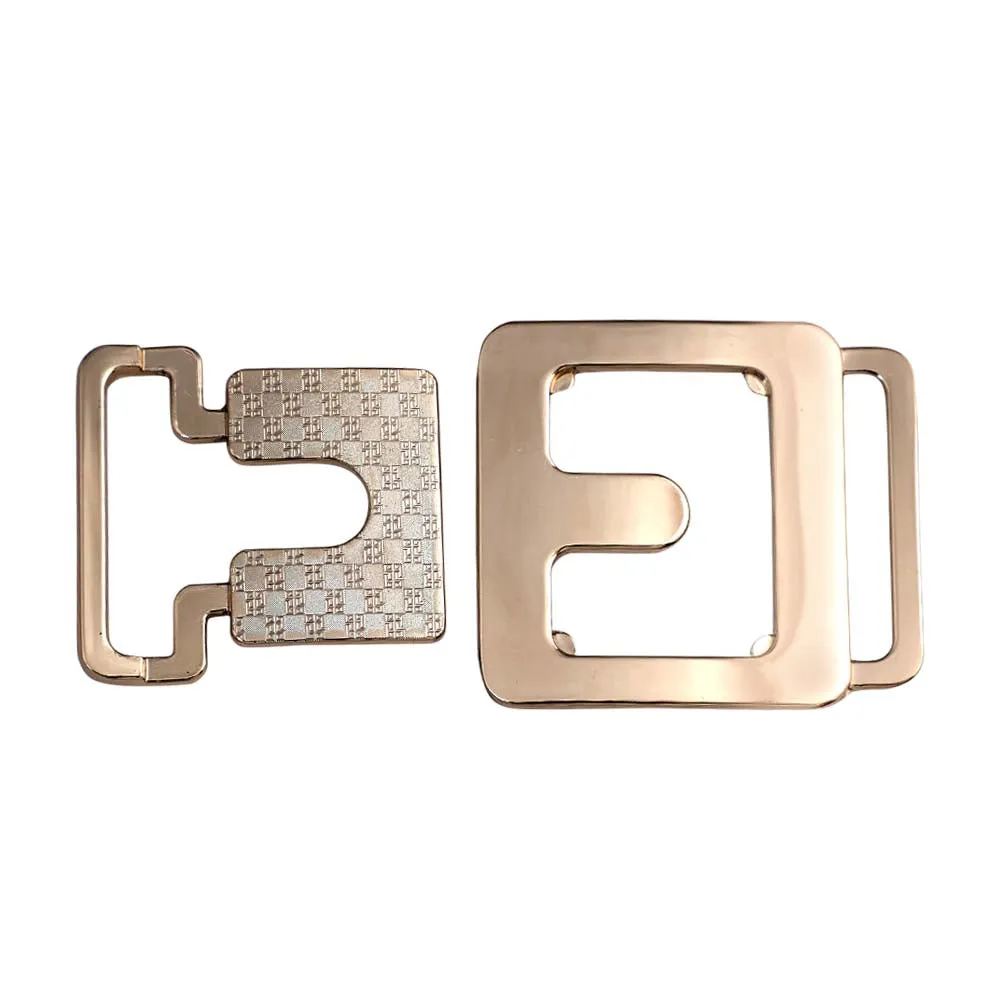 Shiny Gold & Matte Black Closure Clasp Metal Buckle for Belts