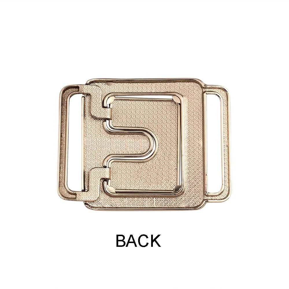 Shiny Gold & Matte Black Closure Clasp Metal Buckle for Belts