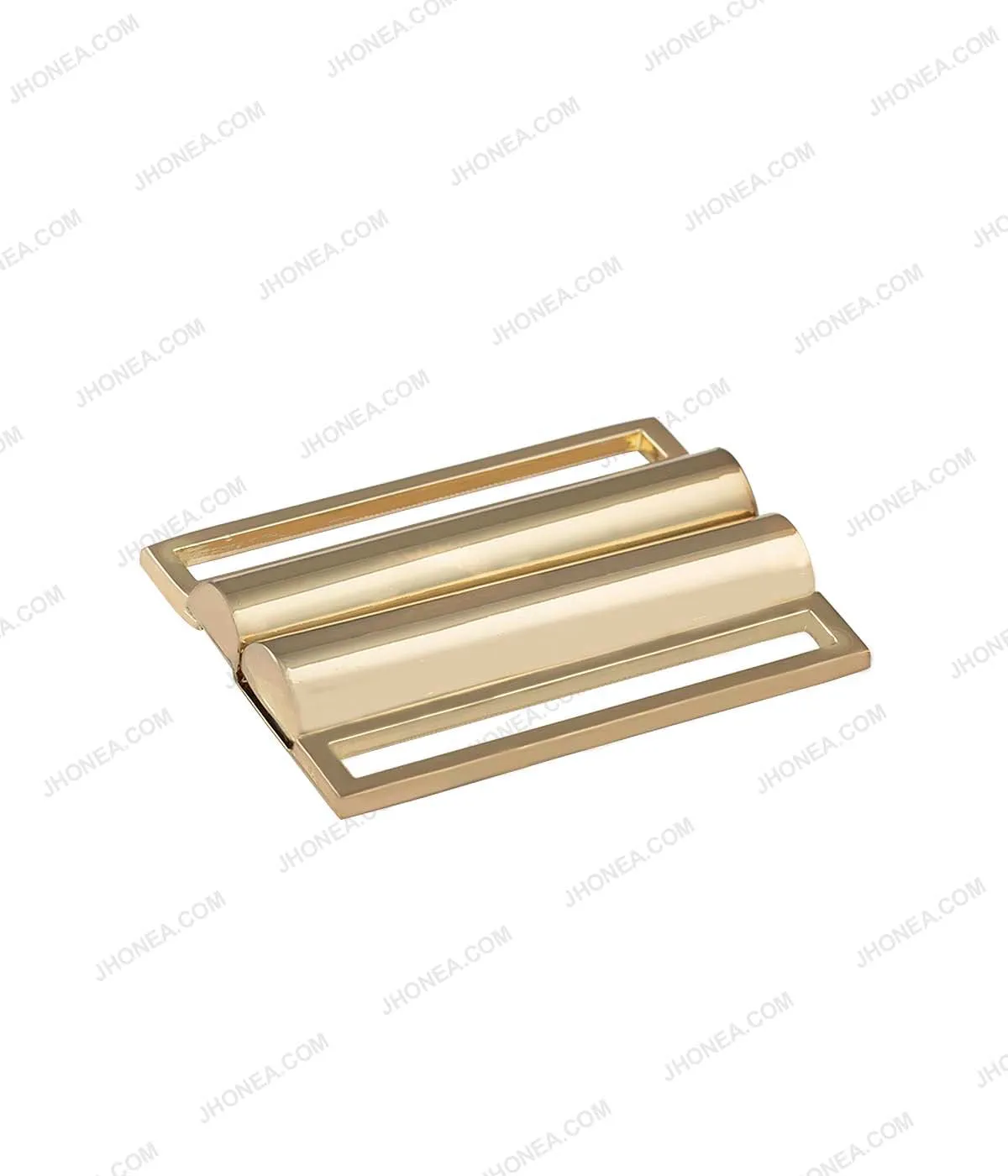 Shiny Gold Color 2 Part Easy Open-Close Clasp Belt Buckle