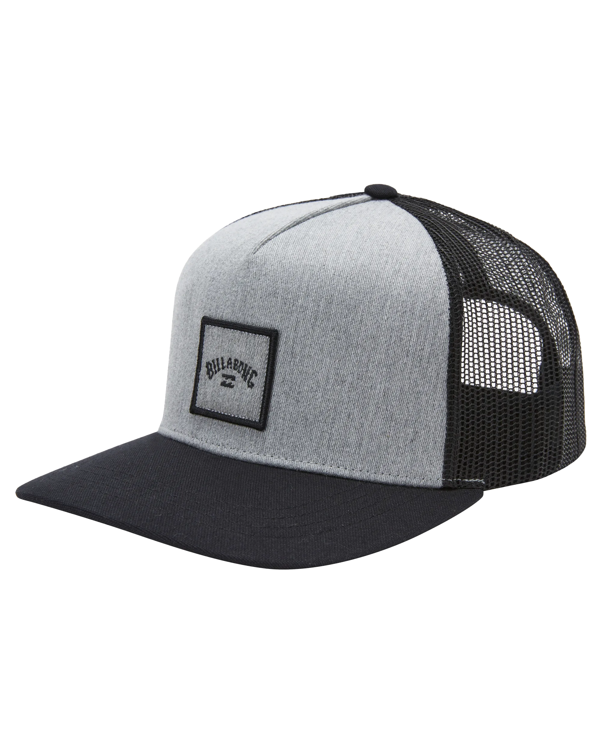 Stacked Trucker Cap in Grey Heather