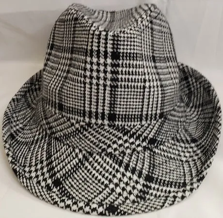 Stew -- Poly/Wool Fedora -- Black/White