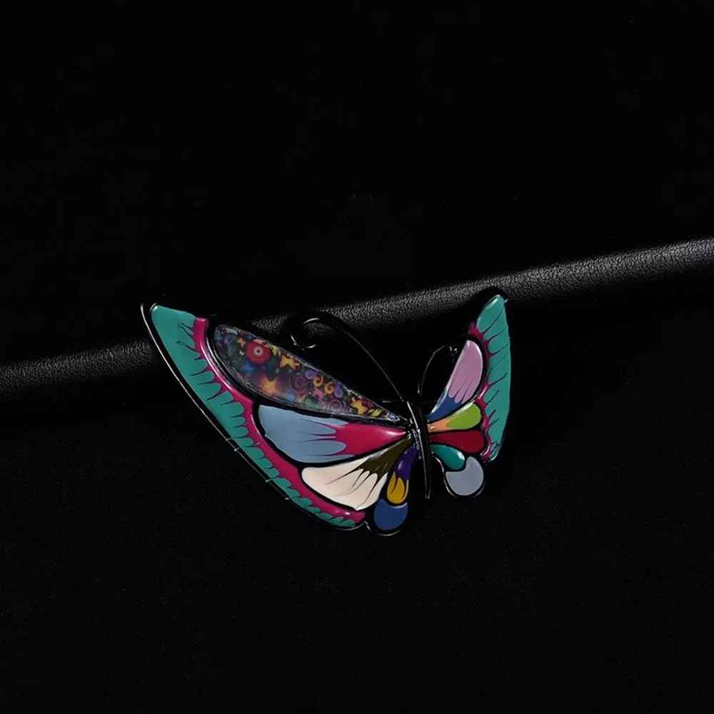 Stunning Multi-color Enamel Butterfly Brooch Pins