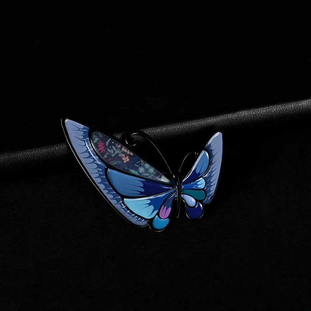 Stunning Multi-color Enamel Butterfly Brooch Pins