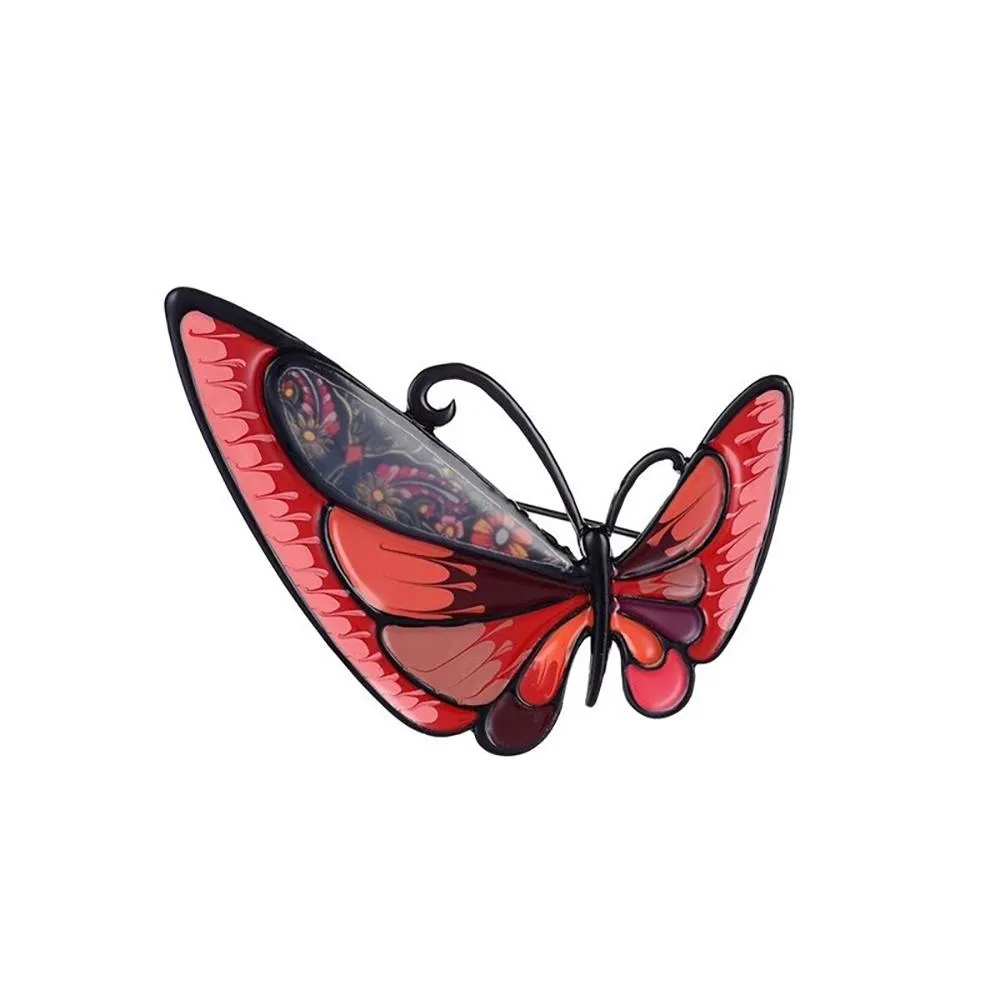 Stunning Multi-color Enamel Butterfly Brooch Pins