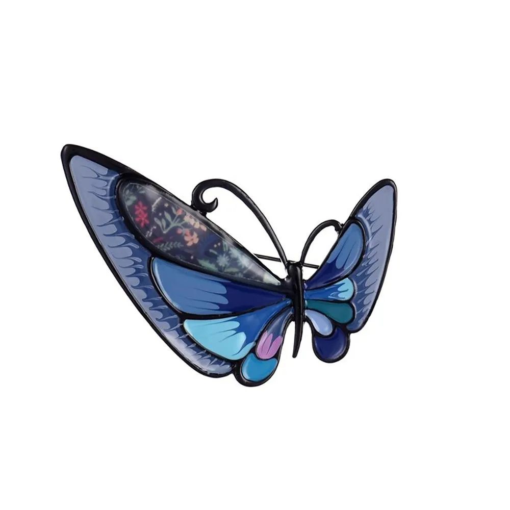 Stunning Multi-color Enamel Butterfly Brooch Pins