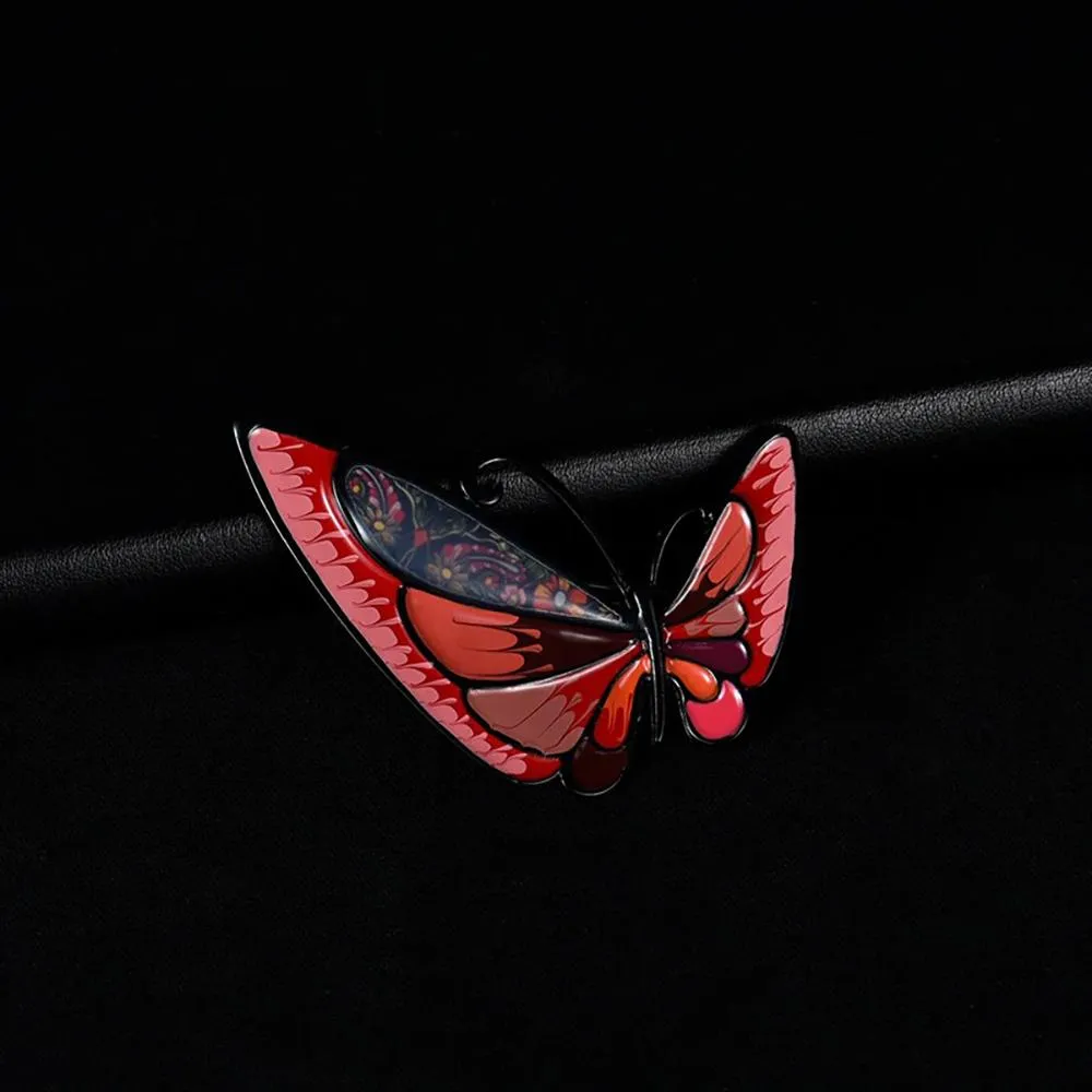 Stunning Multi-color Enamel Butterfly Brooch Pins