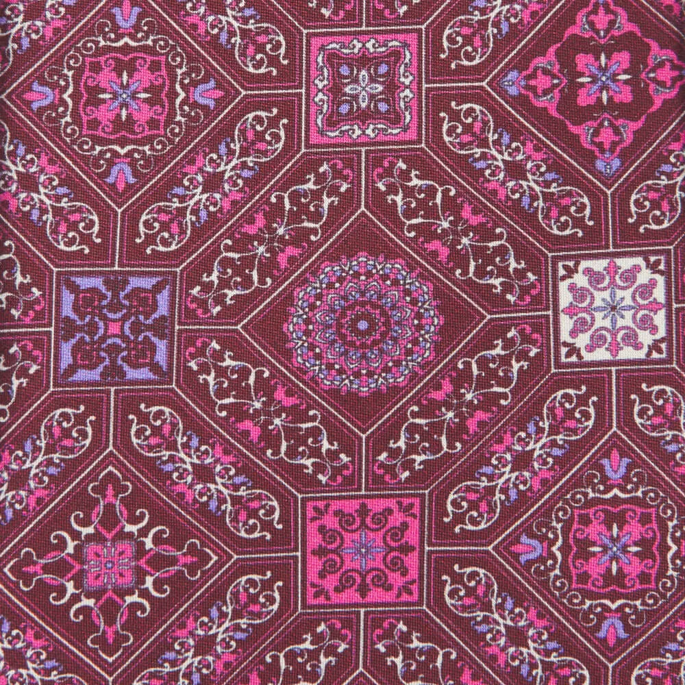 The Cathedral of Florence Magenta Duchesse Silk Tie