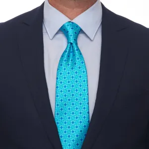 The Medici Light Blue Duchesse Silk Tie