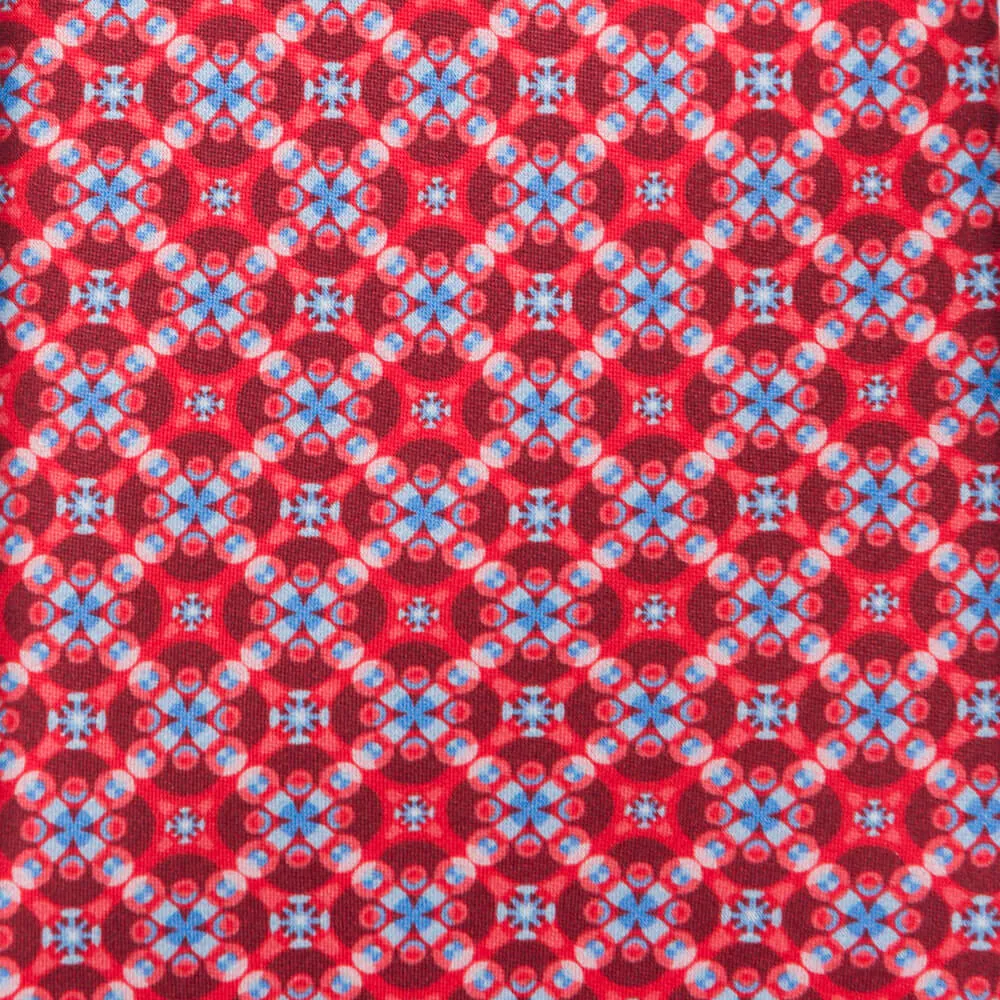 The Pearl of Sicily Red and Blue Silk Duchesse Tie