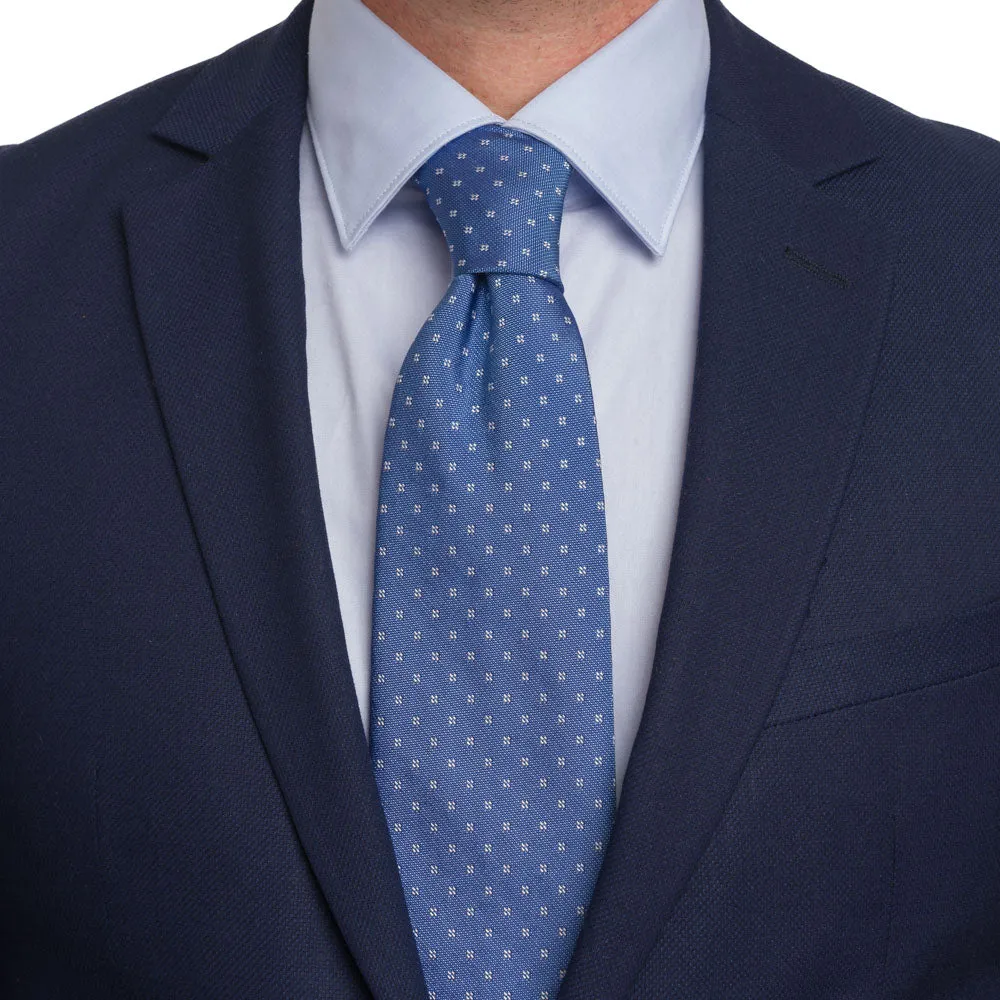 The Refined Elegance Blue Denim Jacquard Silk Tie