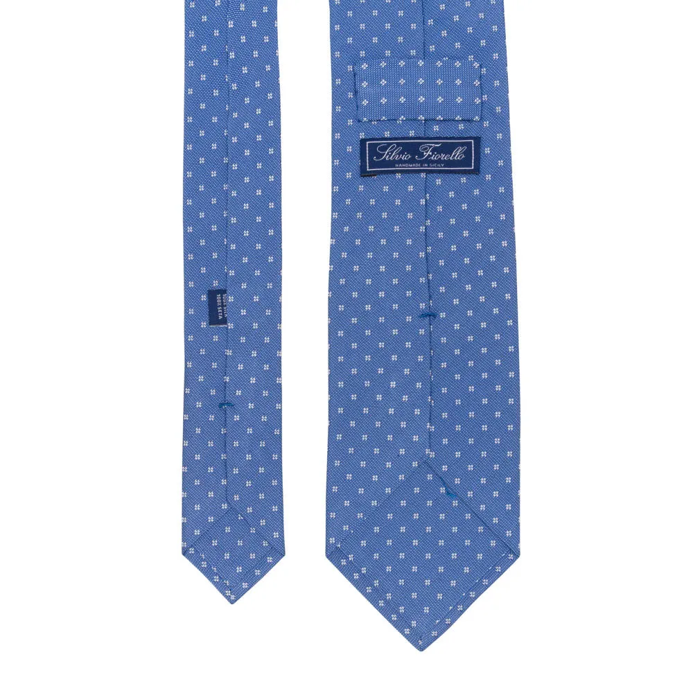 The Refined Elegance Blue Denim Jacquard Silk Tie