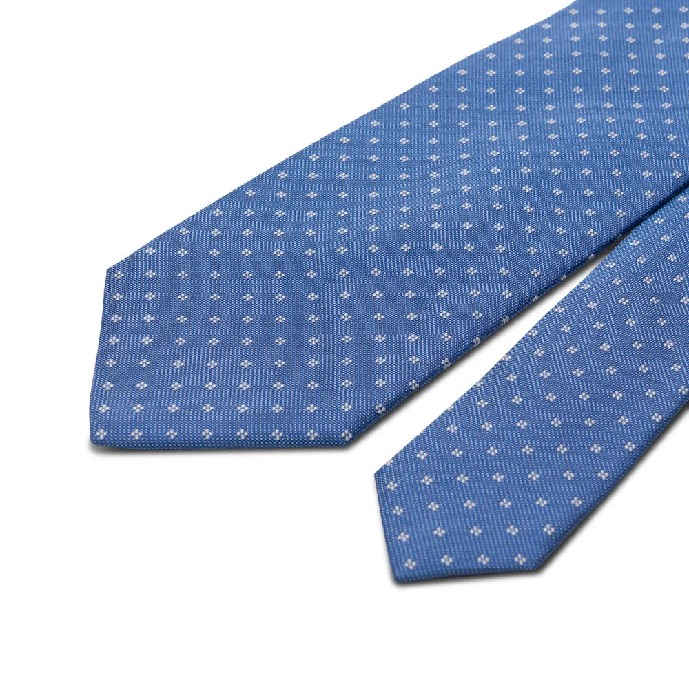 The Refined Elegance Blue Denim Jacquard Silk Tie