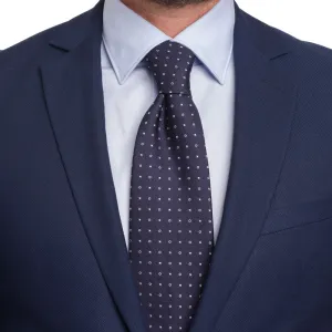 The Refined Elegance Blue Navy Jacquard Silk Tie