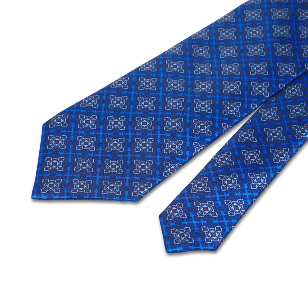 The Uffizi Royal Blue Duchesse Silk Tie